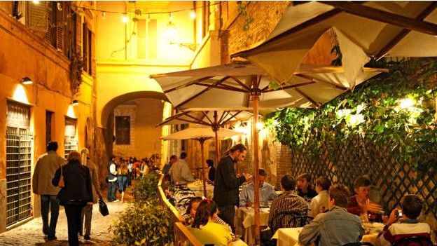 Restaurantes en el Travestere romano