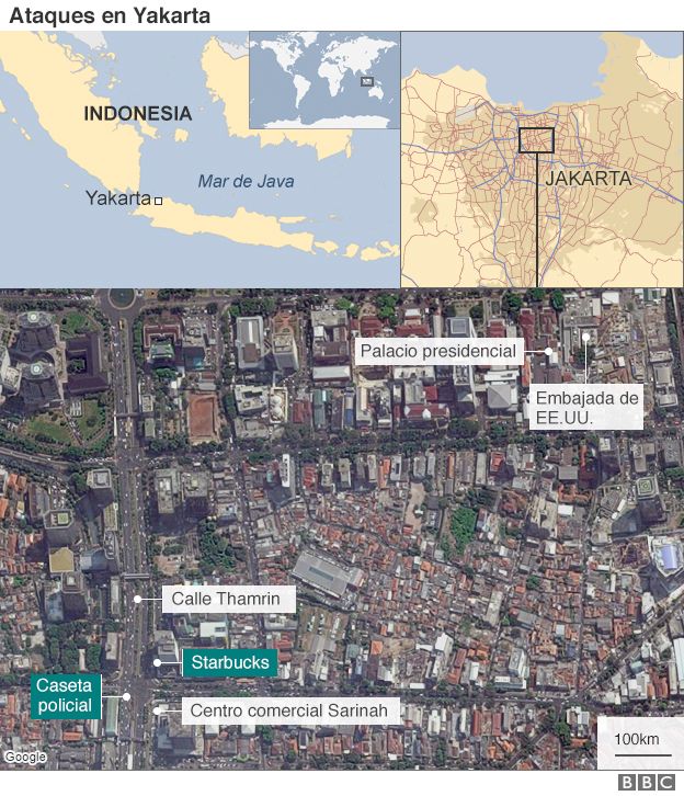 Mapa de Yakarta