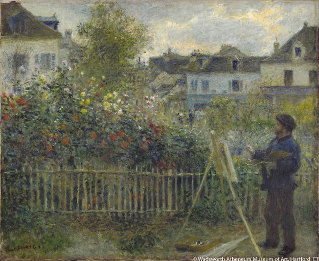 Auguste Renoir, Monet Pintando en su Jardín de Argenteuil, 1873