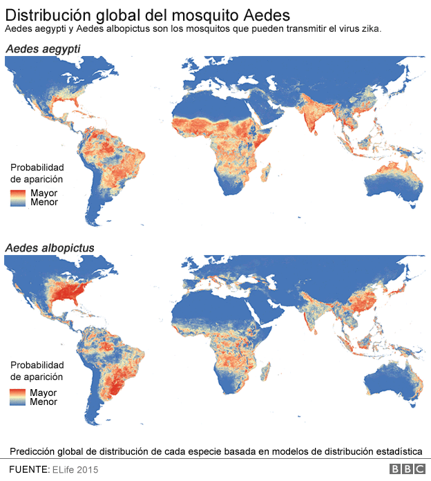 Distribución mosquito Aedes