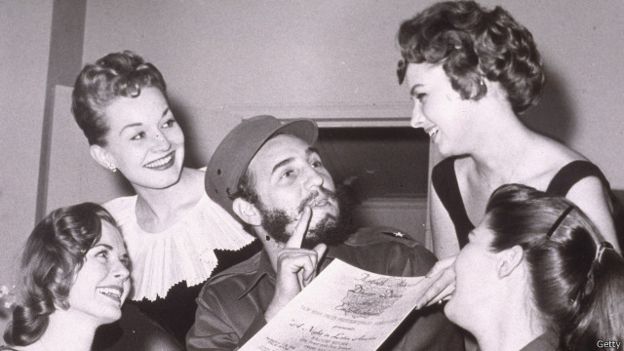 Fidel Castro en una visita a Nueva York