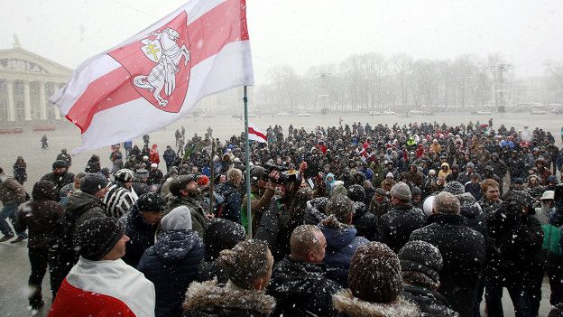 Акция протеста против давления на бизнес в Минске