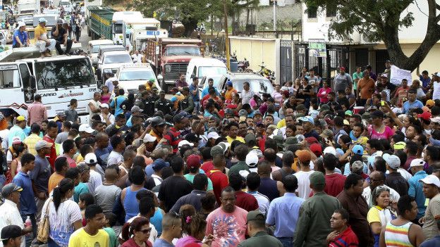 Protesta por la desaparición de los mineros,