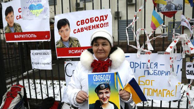 Simpatizantes de Nadia Savchenko