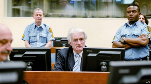 Ông Radovan Karadzic tại phiên tòa
