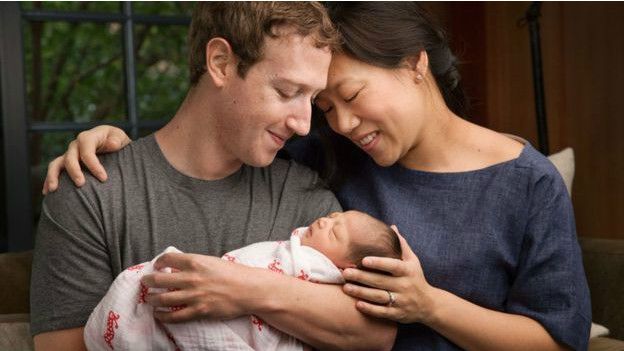 Mark Zuckerberg, Priscilla Chan y su hija Max