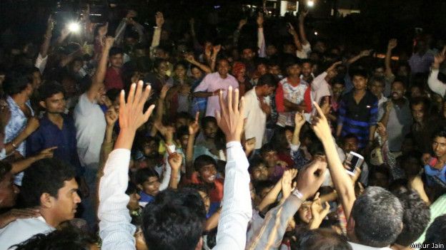 गुजरात में आंदोलन करते दलित.