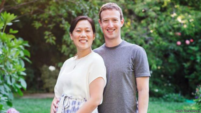 Zuckerberg y esposa