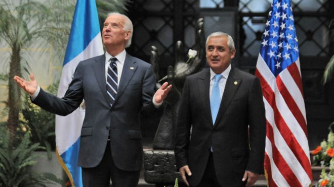 Jose Biden y Otto Pérez Molina