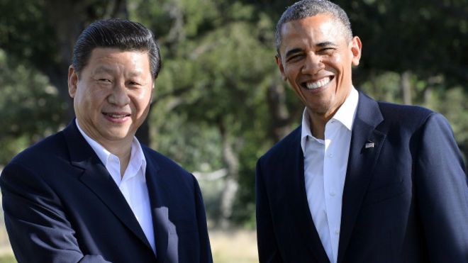 Chủ tịch Trung Quốc Tập Cận Bình và Tổng thống Mỹ Barack Obama