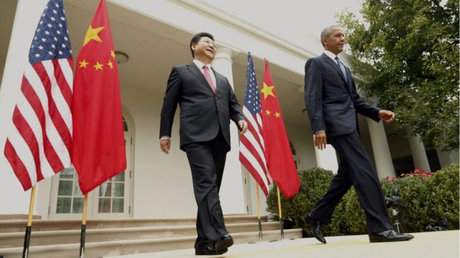 中国国家主席习近平和美国总统奥巴马