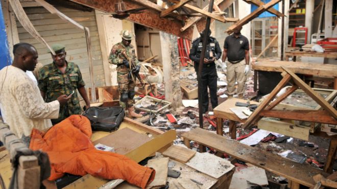 本月中旬发生在尼日尼亚卡诺的自杀爆炸同样造成多人死伤，这一地区已成为袭击事件高发区域。（资料图片）