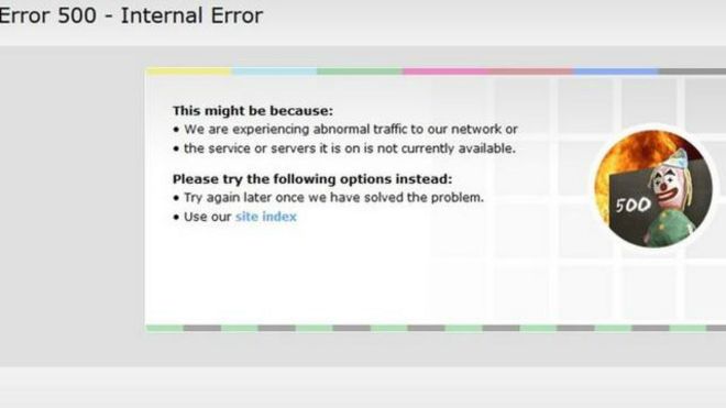 பிபிசி இணையதள கட்டமைப்பில் நடந்த சைபர் தாக்குதலால் பிபிசி இணையதளங்கள் சில மணி நேரம் முடங்கின