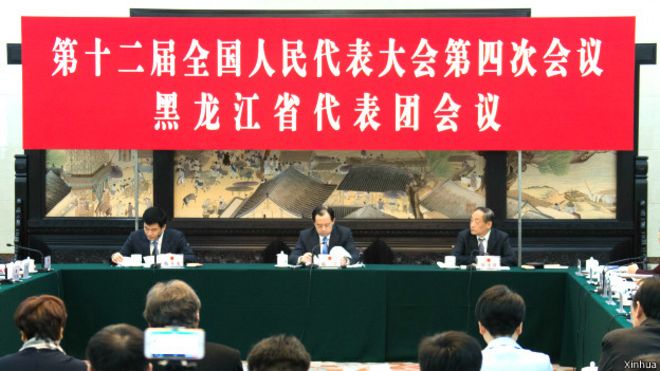 黑龙江省省长陆昊3月6日在人大代表团开放日 