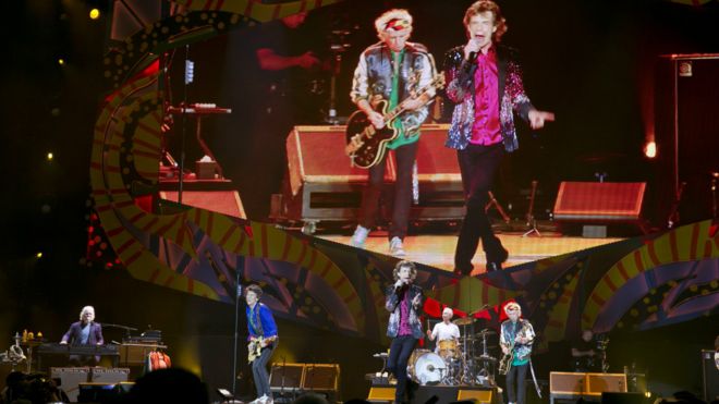 “滚石”乐队在哈瓦那演唱会现场