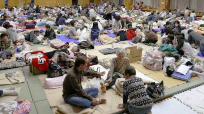 熊本县益城町的一家健身房被用作临时避难所