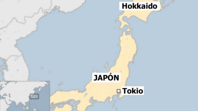 Mapa Hokkaido