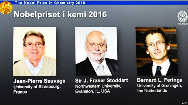 Ba nhà khoa học được giải thưởng Nobel về Hóa học năm 2016