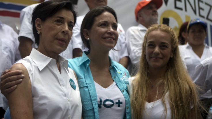 Antonieta, Mendoza, madre de Leopoldo López, la exdiputada María Corina Machado y Lilian Tintori.