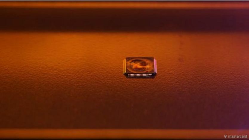 Un chip de tarjeta