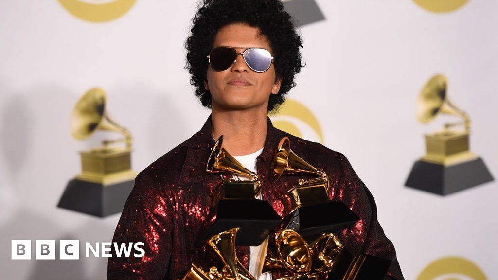 Bruno Mars grabs (nearly) all the Grammys - but where were the women? - BBC News
