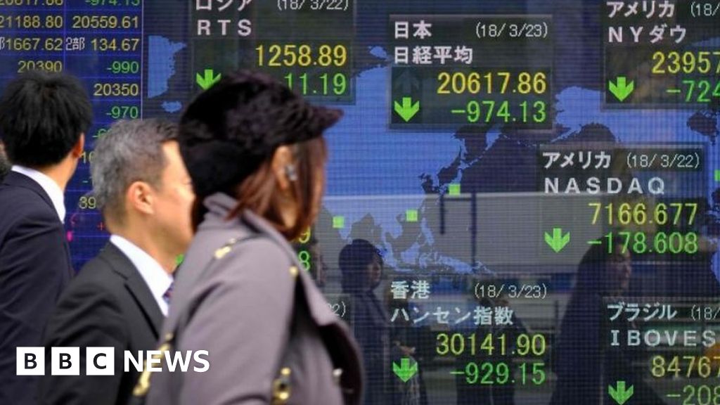 Markets edgy on US-China trade war fears - BBC News