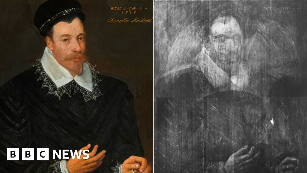 Mary, Queen of Scots sketch found under 16th Century painting - BBC News