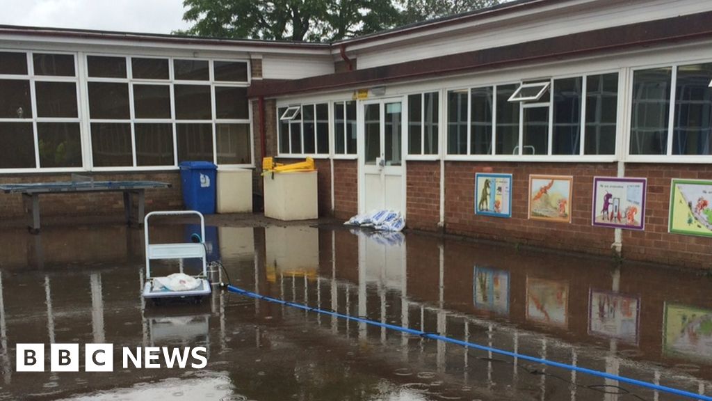 Flood at Birmingham school destroys pupils work - BBC News