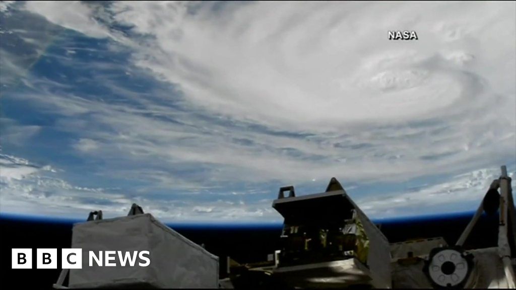Hurricane Harvey viewed from space by NASA BBC News