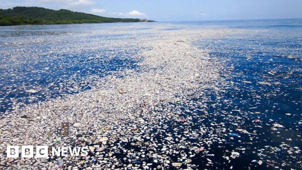 The Giant Mass Of Plastic Waste Taking Over The Caribbean - BBC News