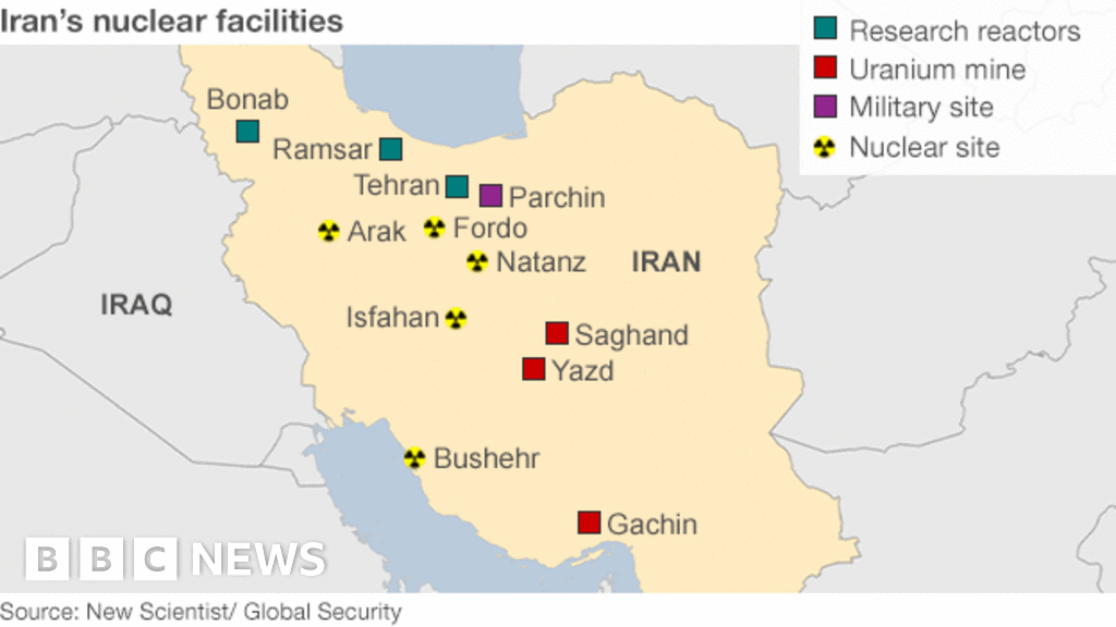 Iran's key nuclear sites BBC News