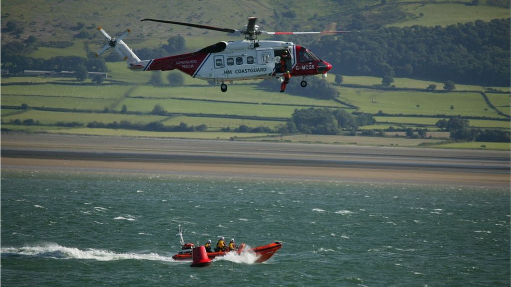 Rescue as catamaran capsizes off Llanfairfechan coast