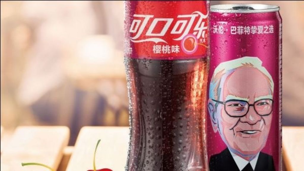 Warren Buffett appears on Cherry Coke cans in China