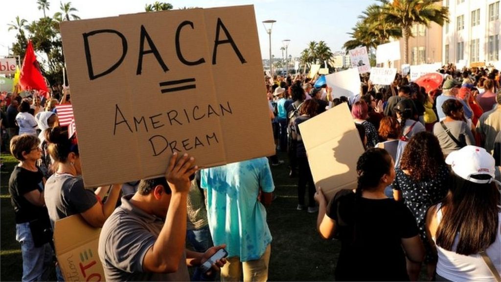 Trump and Democrats 'to work on Daca Dreamers law' BBC News