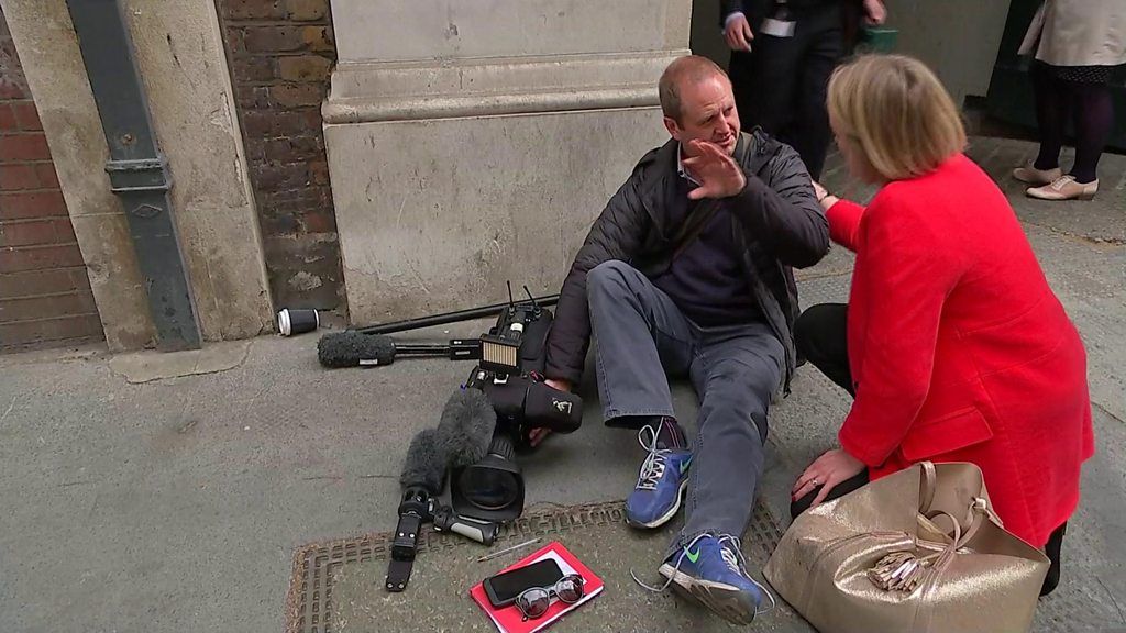 BBC cameraman injured by Corbyn car