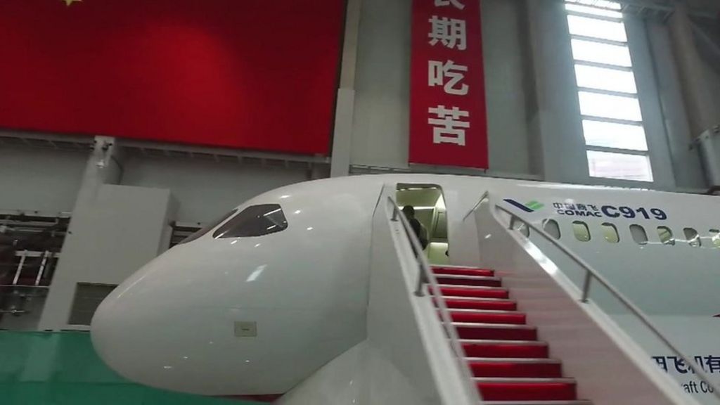 A tour of China's first big passenger jet - the C919