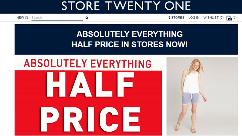 Store Twenty One collapse costs 900 jobs