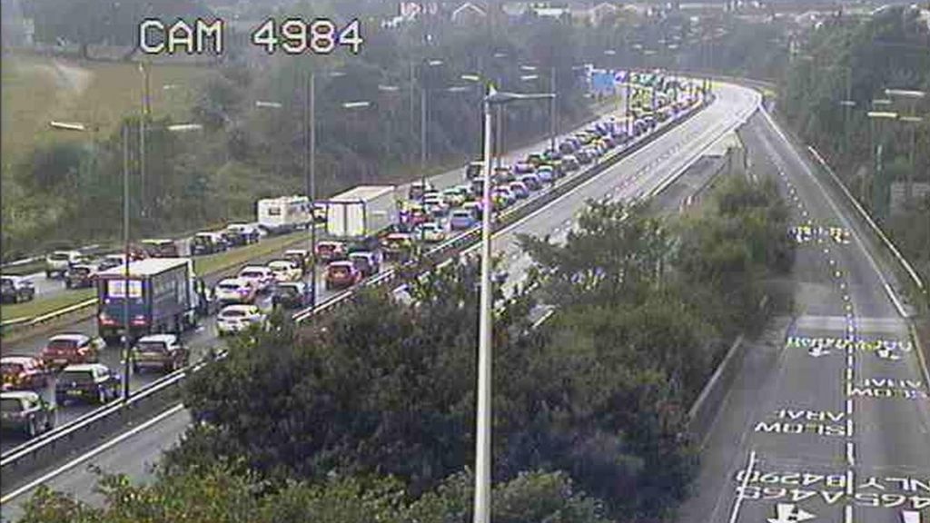 M4 reopens after motor home overturns near Llansamlet