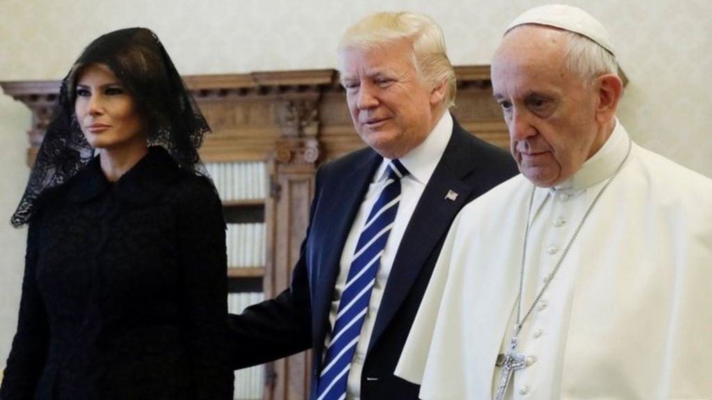 Trump 'determined to pursue peace' after Pope meeting - BBC News