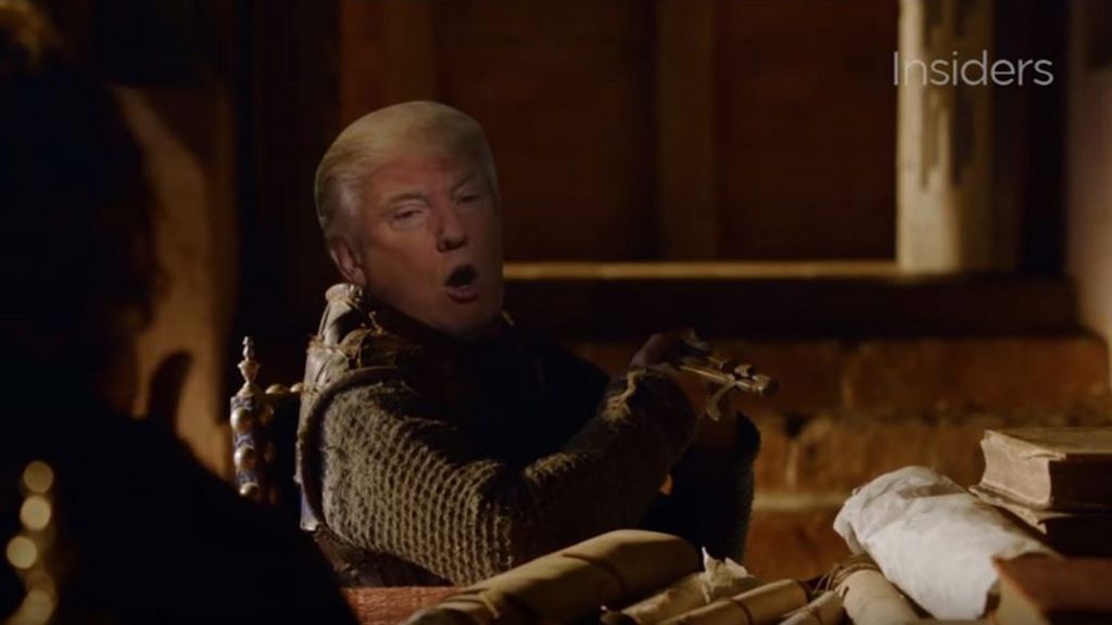 Donald Trump 'stars' in Game of Thrones mash-up - BBC News