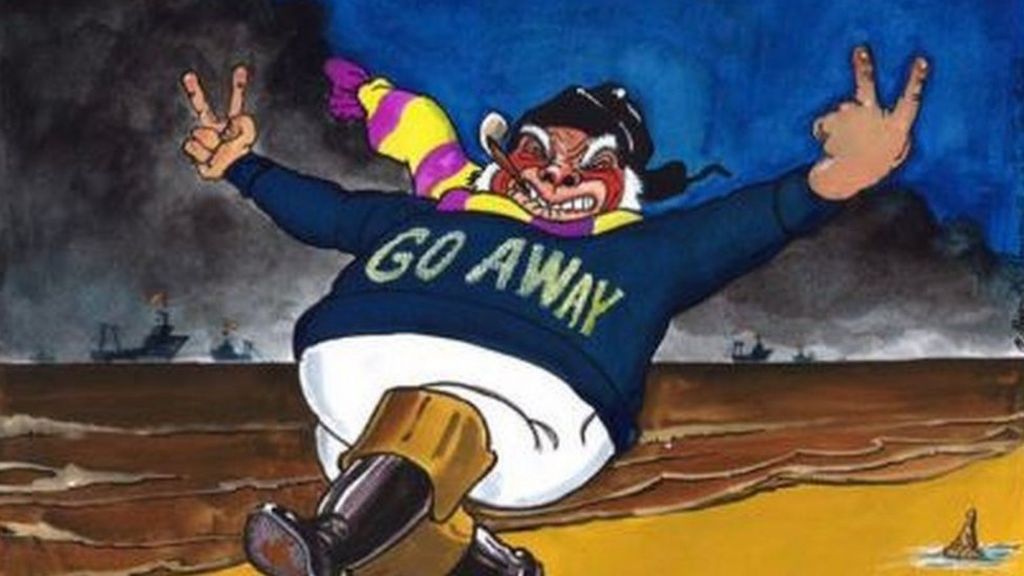 Skegness's Jolly Fisherman redrawn by New European