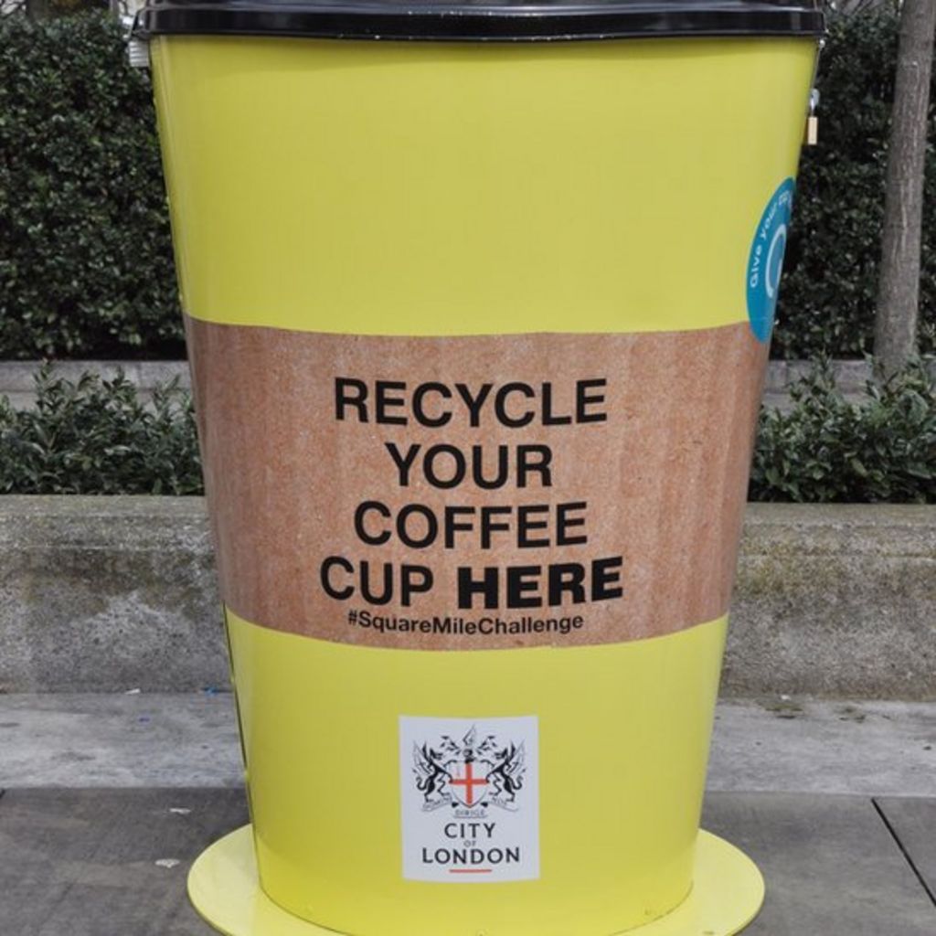 Coffee cup recycling scheme launched in City of London BBC News