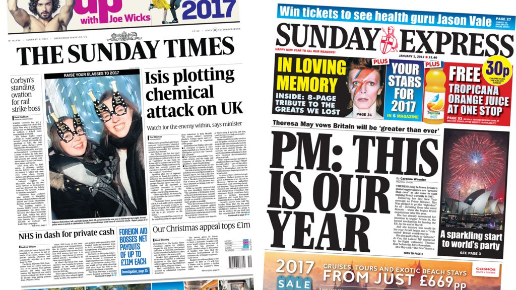 Newspaper headlines: IS 'plotting UK chemical attack' and ...