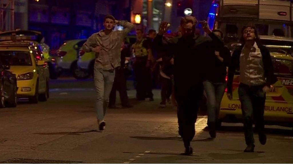 London attack: People flee scene with hands up