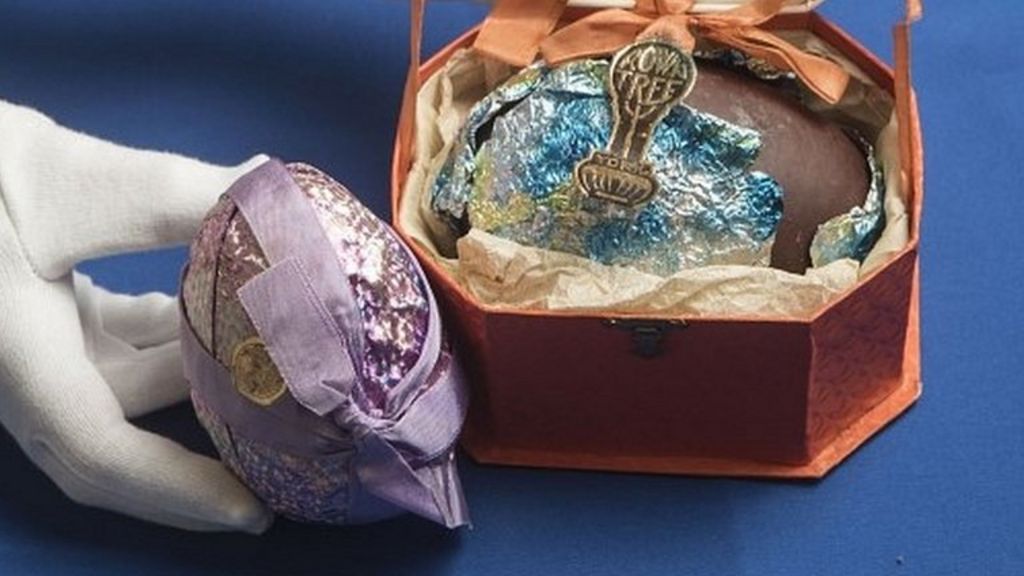 Uneaten 1920s Easter eggs on display in York