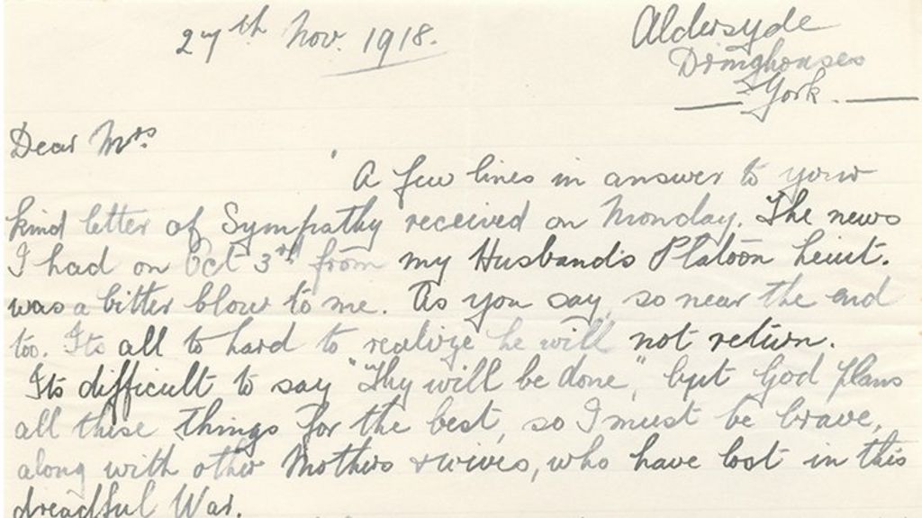 WW1 'agony aunt' letters found by Teesside University - BBC News