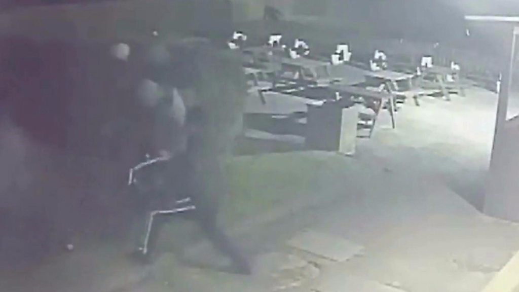CCTV captures man being chased and attacked by gang with machete