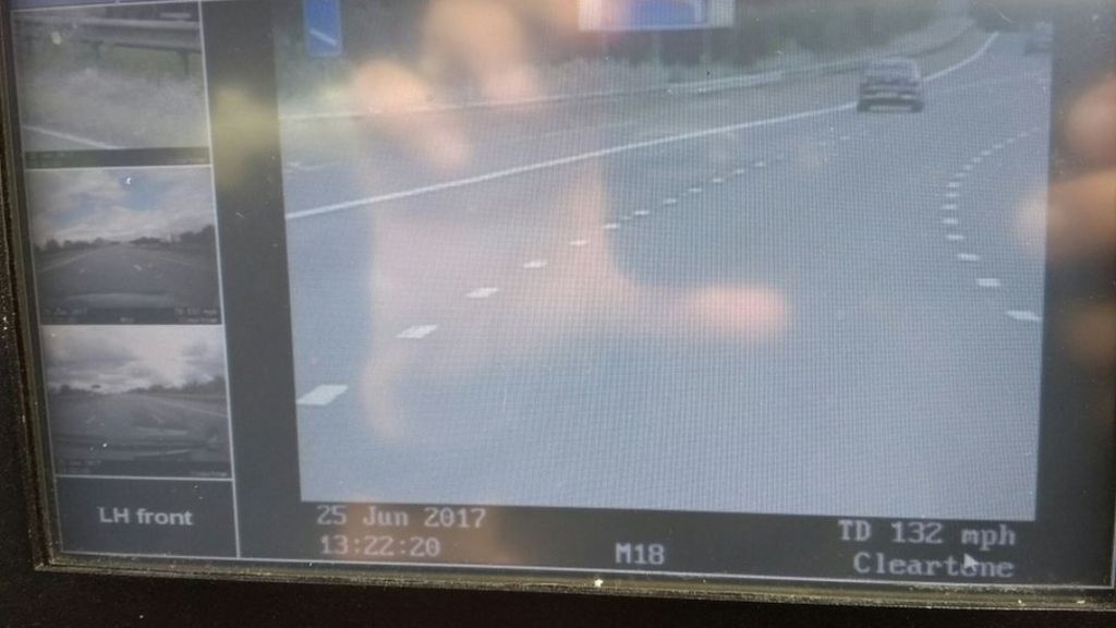 Driver stopped for 132mph dash