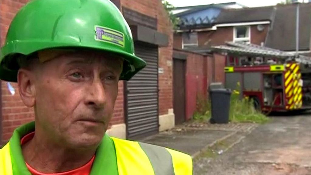 Builder rescues two men from Hyde flat explosion