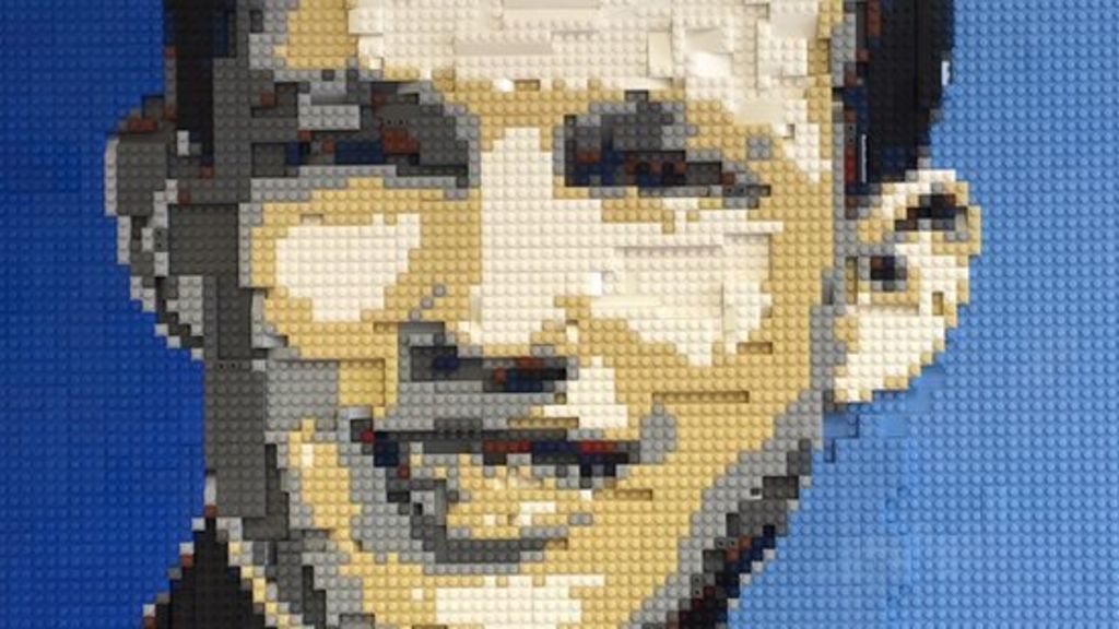 Donald Trump portrait made from Lego by Belfast artist - BBC News - BBC News